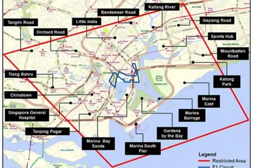 CAAS, dron, layang-layang, semasa hujung minggu Formula Satu (F1), kegiatan udara akan dilarang di beberapa kawasan Singapura, Grand Prix Singapura dari 8 hingga 12 Oktober