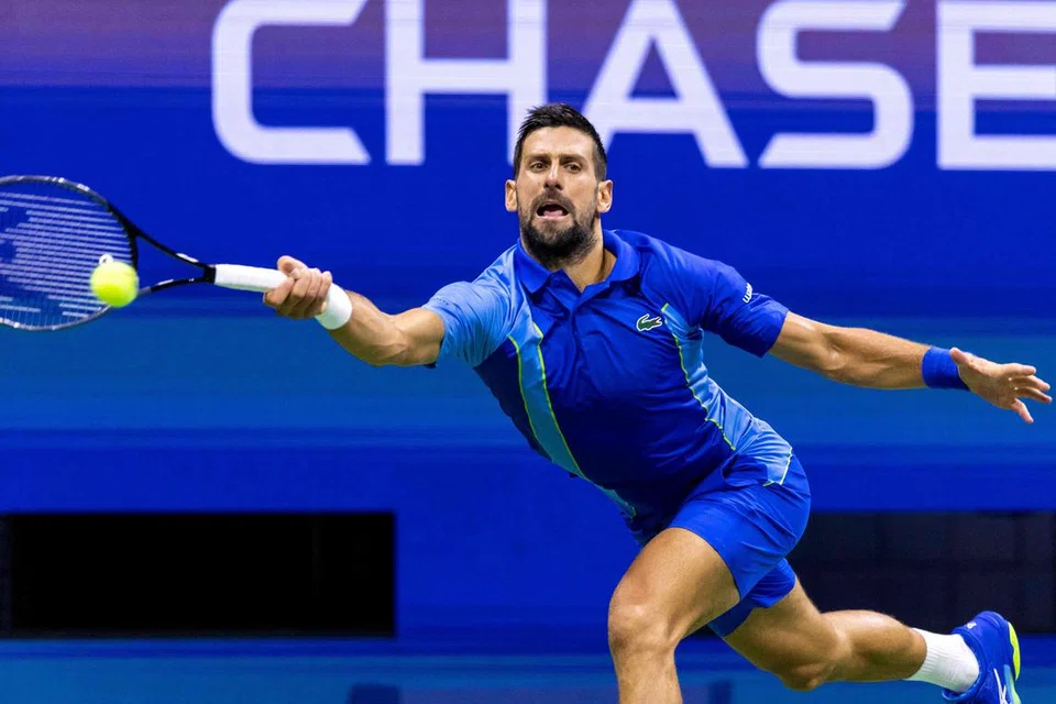 MENANG MEYAKINKAN: Novak Djokovic mengalahkan pemain Perancis Alexandre Muller 6-0 6-2 6-3 dalam perlawanan pembukaannya di Terbuka Amerika. 