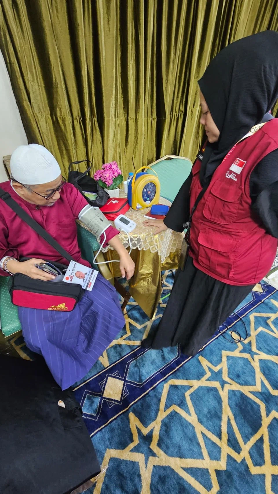 Pemeriksaan dilakukan setiap hari oleh jururawat.