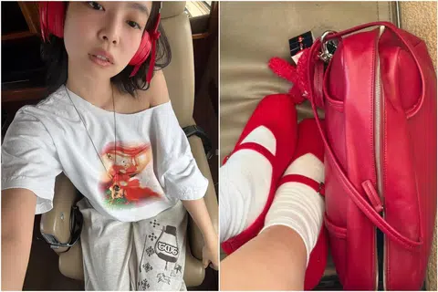Bintang dan penyanyi Blackpink, Jennie, memuat naik gambar dirinya menggayakan kasut, ‘Margot Mary-Jane’, daripada Vivaia.