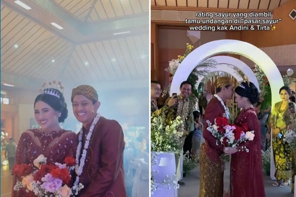PASANGAN BAHAGIA: Pengantin Encik Titra Adhi dengan isterinya Cik Andini melangsungkan pernikahan pada 9 September lalu.