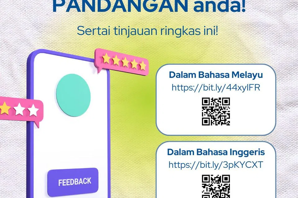 TINJAUAN BERITA HARIAN: Para pembaca boleh mengimbas kod QR untuk memberikan pendapat mereka mengenai akhbar BH.