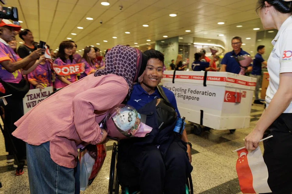 Sukan Para Asia, kepulangan atlet S’pura, David Neo