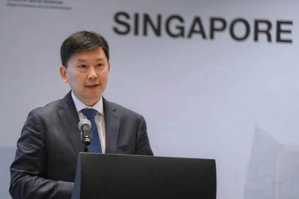Menteri Pembangunan Negara, Encik Chee Hong Tat, berucap di Persidangan Semakan Ekonomi Singapura pada 28 Julai.