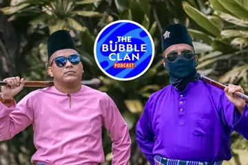 Penggerak podcast, ‘The Bubble Clan’, yang terdiri daripada (dari kiri) Achik dan Amad, ingin mengembalikan nostalgia membuat persiapan Raya, yang sentiasa kecoh dan meriah, dalam lagu, ‘Butang Baju Raya’.