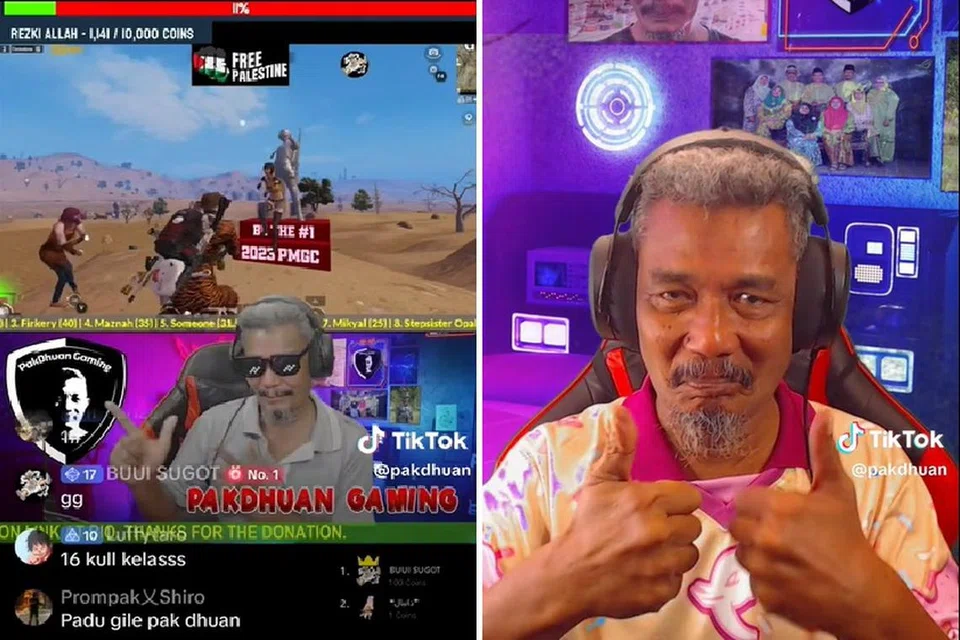 Encik Radhuan Othman, 64 tahun, lebih dikenali sebagai Pak Dhaun memiliki satu akaun di TikTok dipanggil PakDhaun Gaming yang menayangkan siaran langsung beliau menyertai permainan PUBG Mobile.