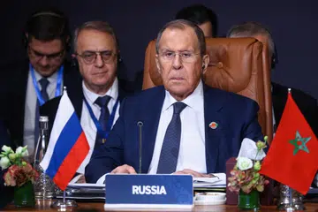 PEJUANG UKRAINE DIPENJARA: Mahkamah Russia telah menjatuhkan hukuman penjara ke atas lebih 200 pejuang Ukraine sejauh ini. Gambar menunjukkan Menteri Luar Russia, Encik Sergei Lavrov menghadiri Forum Kerjasama Arab-Russia di Marrakech, Maghribi pada 20 Disember 2023.