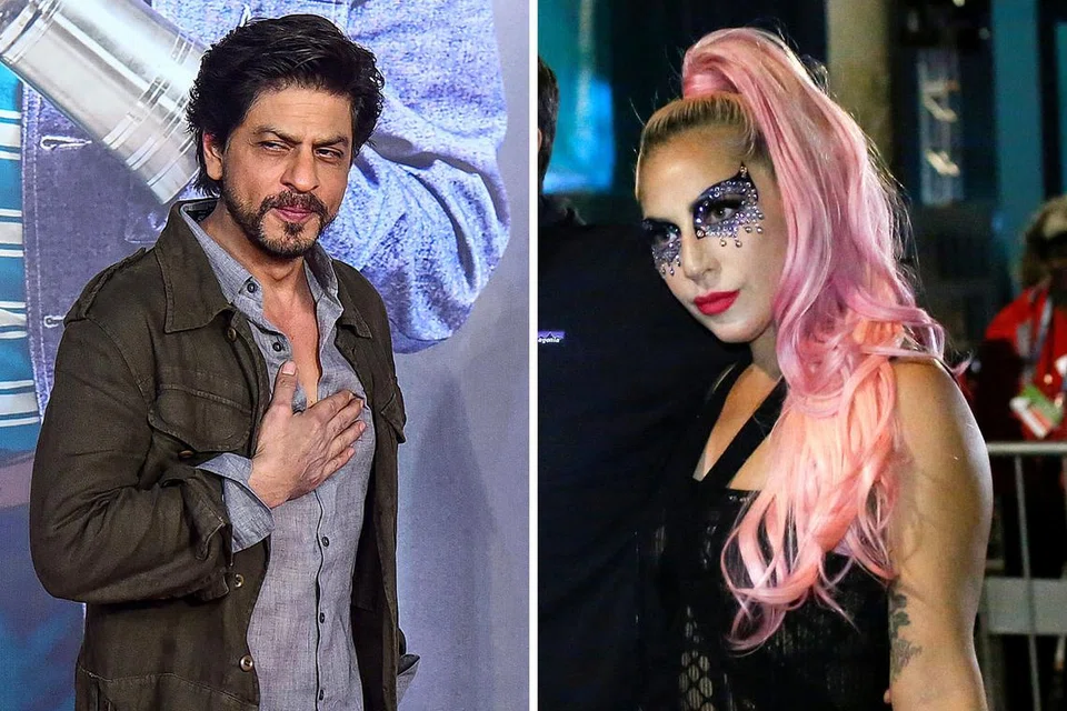 (KIRI) SHAH RUKH KHAN (KANAN) LADY GAGA