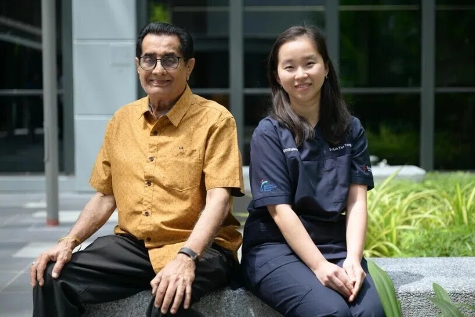 pesara, Akubal Singh Lal Singh, kajian, oftalmologi , Koh Yan Tong, antibiotik, katarak, Institut Mata, Kumpulan Kesihatan Nasional (NHG)