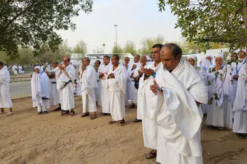 Jemaah haji Hamidah Travel & Tours pada 2023 ketika
Hari Wukuf di Arafah. 