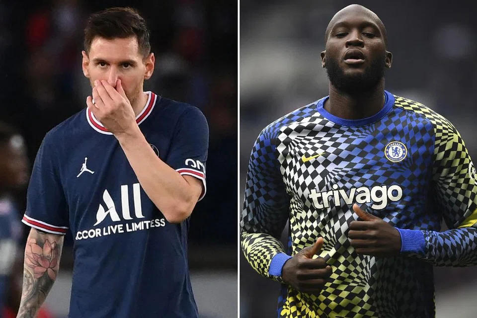 TUNGGAK KEKUATAN: (Kiri sekali) Lionel Messi dan Romelu Lukaku masing-masing diharap memperkuatkan pasukan masing-masing, iaitu PSG dan Chelsea dalam saingan Liga Juara-Juara. Foto-foto AFP, EPA/EFE 