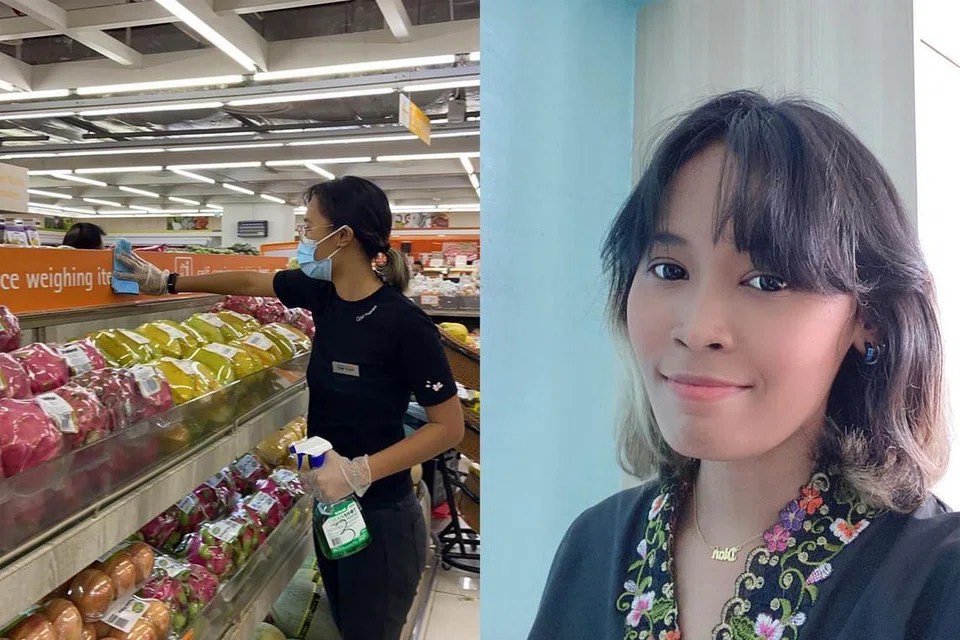 BERJAGUNG-JAGUNG SEMENTARA MENANTI PADI MASAK: Cik Dian Afiqah Salaihuddin, yang tidak mendapat pekerjaan tetap dan tidak dapat melanjutkan latihan pekerjaannya dek Covid-19, berasa Pakej Pekerjaan dan Kemahiran SGUnited, yang bertujuan menciptakan hampir 100,000 pekerjaan dan peluang latihan, baik bagi lulusan seperti beliau memperoleh kemahiran dan mendapat pendapatan. - Foto ihsan DIAN AFIQAH SALAIHUDDIN