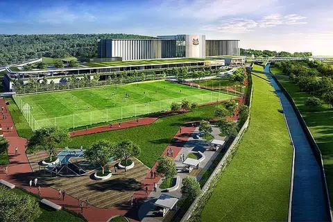 DIBUKA KEPADA AWAM: Hab NS di Bukit Gombak akan mempunyai kedai makanan dan minuman, sebuah pusat jagaan kanak-kanak, ruang masyarakat luaran, serta dengan kelengkapan kecerdasan, balapan berlari dan padang bola sepak. - Foto MINDEF
