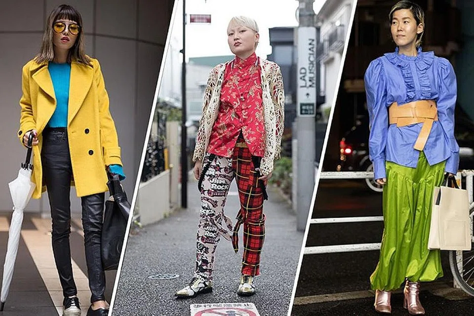 FESYEN BERTEMBUNG: Warna, corak dan tekstur fesyen Jepun yang bertembung menambahkan kerencaman gaya anak muda di negara matahari terbit itu. - Foto FASHION IN JAPAN ONLINE