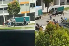 Senjata yang berbahaya seperti pisau dan besi yang dipercayai digunakan dalam pergaduhan itu telah dirampas polis. 