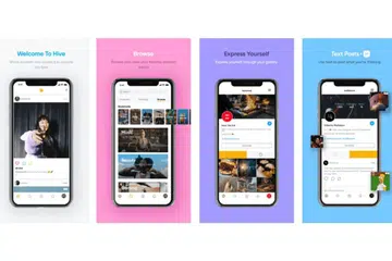 TIGA DALAM SATU: Aplikasi baru, Hive Social umpama gabungan aplikasi Instagram, Twitter serta MySpace. - Foto tangkap layar APLIKASI HIVE DI APPLE APP STORE