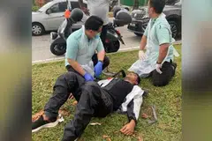 TIDAK SERIUS: Meskipun dikatakan mengalami kemalangan, namun personaliti versatil, Alif Satar tidak mengalami kecederaan serius.