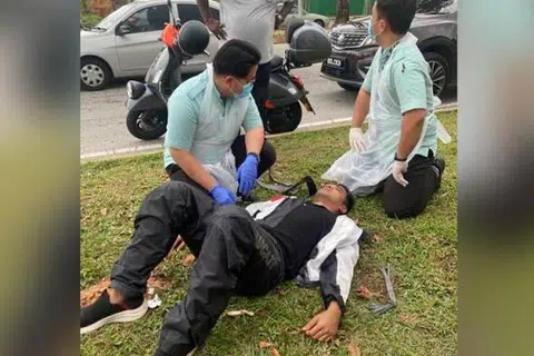 TIDAK SERIUS: Meskipun dikatakan mengalami kemalangan, namun personaliti versatil, Alif Satar tidak mengalami kecederaan serius.