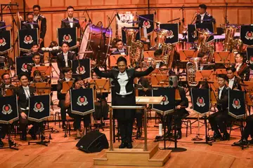 Singapore, Singapore Police Force, SPF, band, conductor, Esplanade
