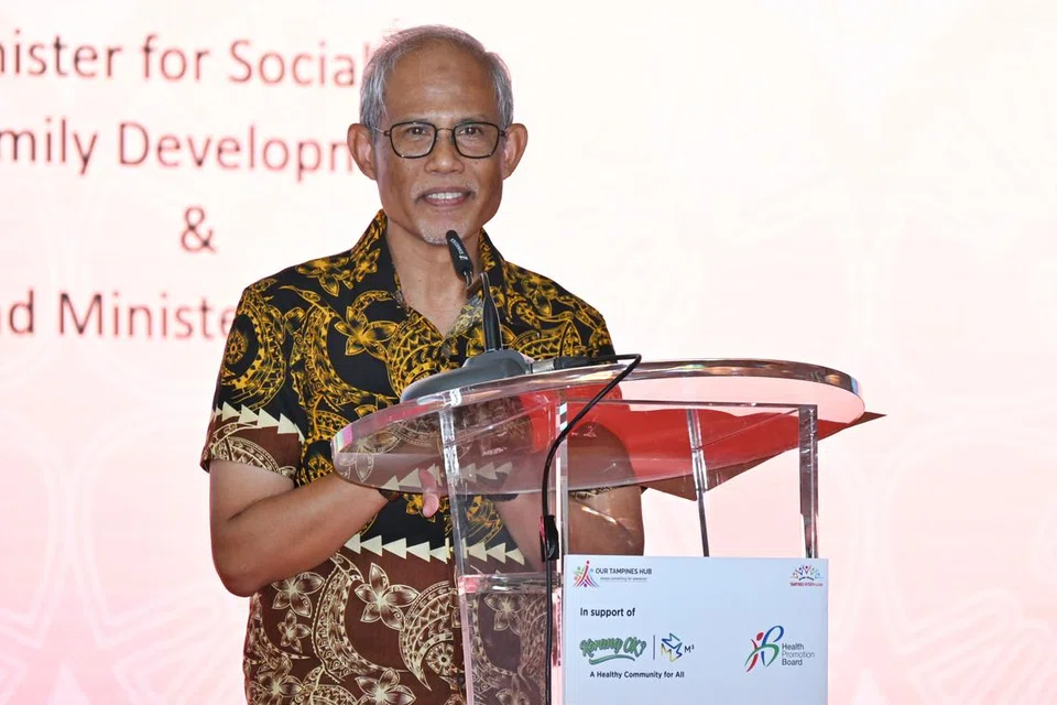 Menteri Bertanggungjawab bagi Ehwal Masyarakat Islam, Encik Masagos Zulkifli Masagos Mohamad menyampaikan ucapan semasa acara rangkaian Jaga Kesihatan, Jaga Ummah (JKJU) di Our Tampines Hub pada 15 Februari.