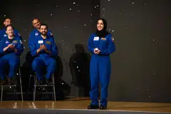 Cik Nora Al Matrooshi dalam majlis tamat latihan Pentadbiran Penerbangan dan Angkasa Lepas Kebangsaan (Nasa), di Houston, Texas, pada 5 Mac. 