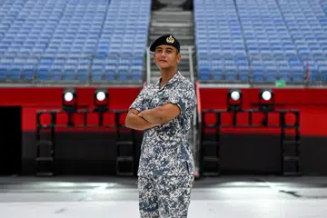 Kadet Spesialis (SCT) Md Khairul Ameer merupakan salah seorang daripada peserta segmen Perbarisan dan Upacara (P&C) bagi Perbarisan Hari Kebangsaan (NDP) 2024 yang berbaris dalam kontinjen Angkatan Laut Republik Singapura (RSN).