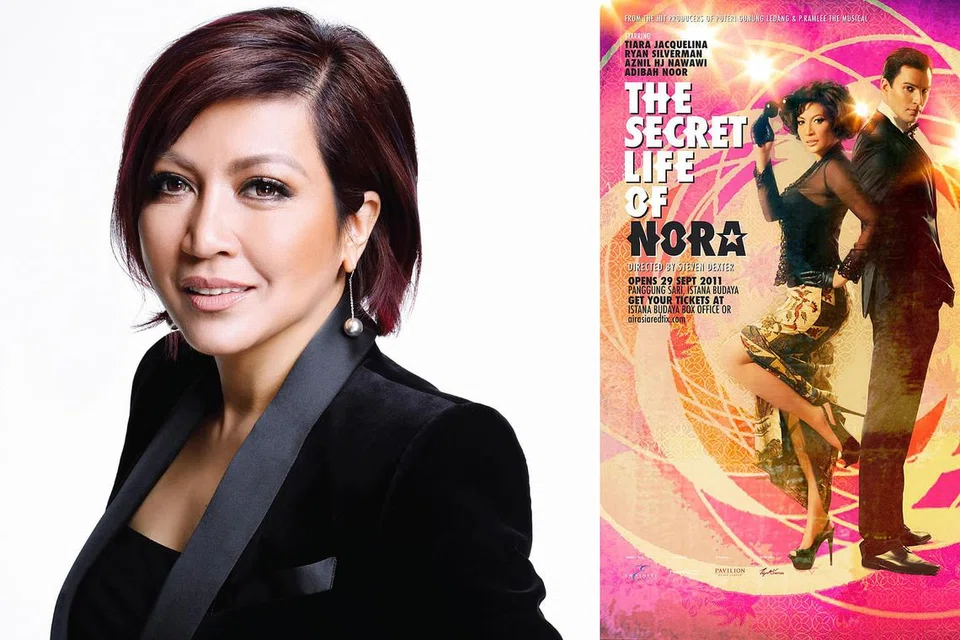 IKUT ARUS PERUBAHAN: Penerbit teater popular Malaysia, Puan Seri Tiara Jacquelina, menekankan pentingnya penggiat seni mengikut norma baru. (Gambar kanan) Pementasan Enfiniti iaitu The Secret Life of Nora sedang ditayangkan di Vimeo. - Foto-foto ENFINITI ACADEMY dan ENFINITI PRODUCTIONS