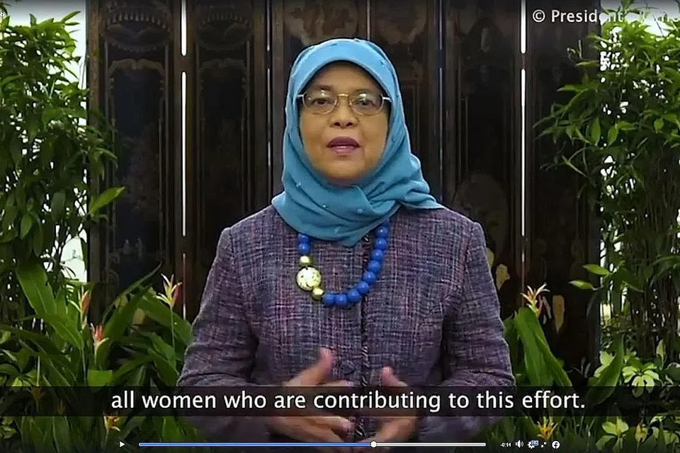 Presiden Halimah Yacob, dalam satu pos di Facebook.