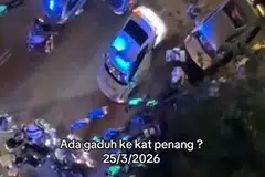 polis cedera, Pulau Pinang, tangkapan pergaduhan