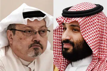 TIDAK MUNGKIN TIADA KELULUSAN: Laporan risikan Amerika menyatakan berdasarkan pengaruh Putera Mahkota Mohammed bin Salman (kanan), "sangat tidak mungkin" pembunuhan wartawan Jamal Khashoggi (atas) pada 2018 boleh berlaku tanpa mendapat 'lampu hijau'. - Foto-foto fail EPA-EFE, AFP
