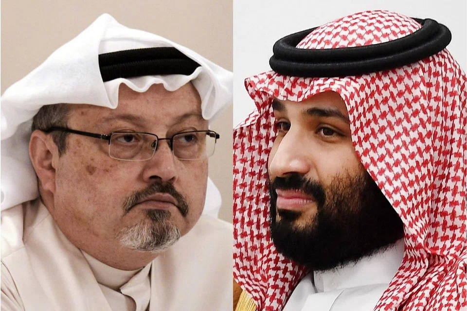 TIDAK MUNGKIN TIADA KELULUSAN: Laporan risikan Amerika menyatakan berdasarkan pengaruh Putera Mahkota Mohammed bin Salman (kanan), "sangat tidak mungkin" pembunuhan wartawan Jamal Khashoggi (atas) pada 2018 boleh berlaku tanpa mendapat 'lampu hijau'. - Foto-foto fail EPA-EFE, AFP