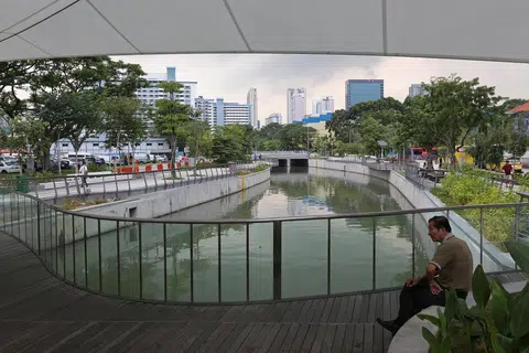 Longkang besar Rochor telah diluaskan sejak banjir melanda kawasan itu pada 2014.