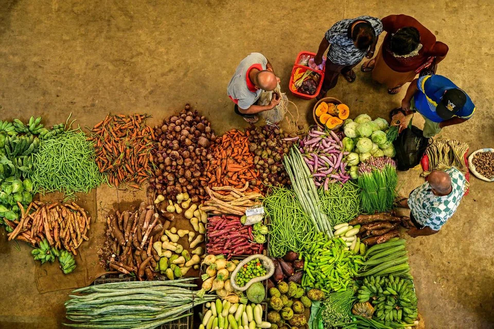 Sayur-sayuran,  pasar Sri Lanka.
