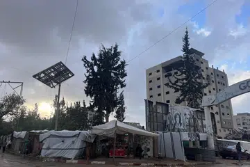 Tapak di kawasan tengah Gaza yang telah diperuntukkan untuk pembinaan sebuah poliklinik yang dibiayai warga Singapura.