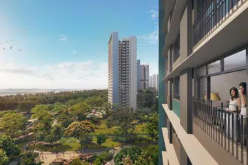 PEMANDANGAN INDAH: Gambaran artis menunjukkan  persekitaran tepi laut yang menghijau di estet perumahan baru Bayshore yang bakal dibangunkan dalam lingkungan kawasan Upper East Coast Road, Bayshore Road dan East Coast Parkway. 