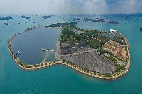 MENGHIJAU: NEA berkata kegiatan tapak pelupusan di Semakau tidak menjejas alam sekitar dengan suasana tapak itu masih menghijau. Namun, Singapura perlu terus mengurangkan sampah untuk melanjutkan tempoh hidup Semakau bagi generasi akan datang. - Foto NEA