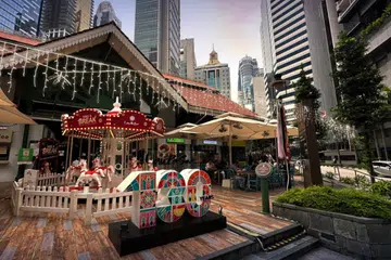 Permainan karusel, ‘Take a Break’, merupakan antara permainan yang terdapat di Lau Pa Sat sempena musim cuti Krismas 2024.