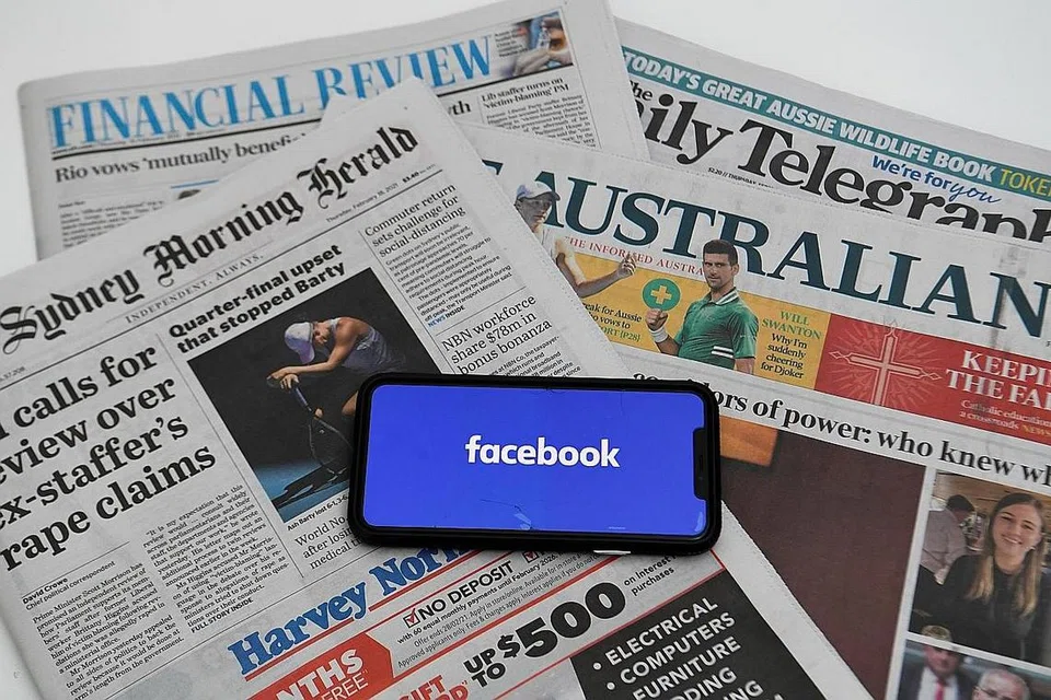 SEKAT: Semua kandungan berita di laman Facebook disekat bagi warga Australia berikutan meningkatnya pertikaian dengan pemerintah mengenai pembayaran bagi kandungan berita. - Foto REUTERS