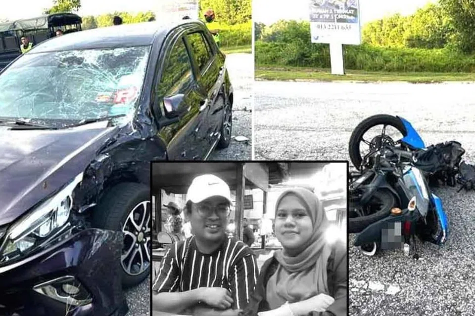Allahyarham Aswan Sulaiman dan  Allahyarhamah Nur Khairunnisya Samsudin  maut dalam perjalanan ke tempat kerja apabila motosikal mereka berlanggar dengan sebuah kereta di Seremban, Negeri Sembilan, pada 1 April. 