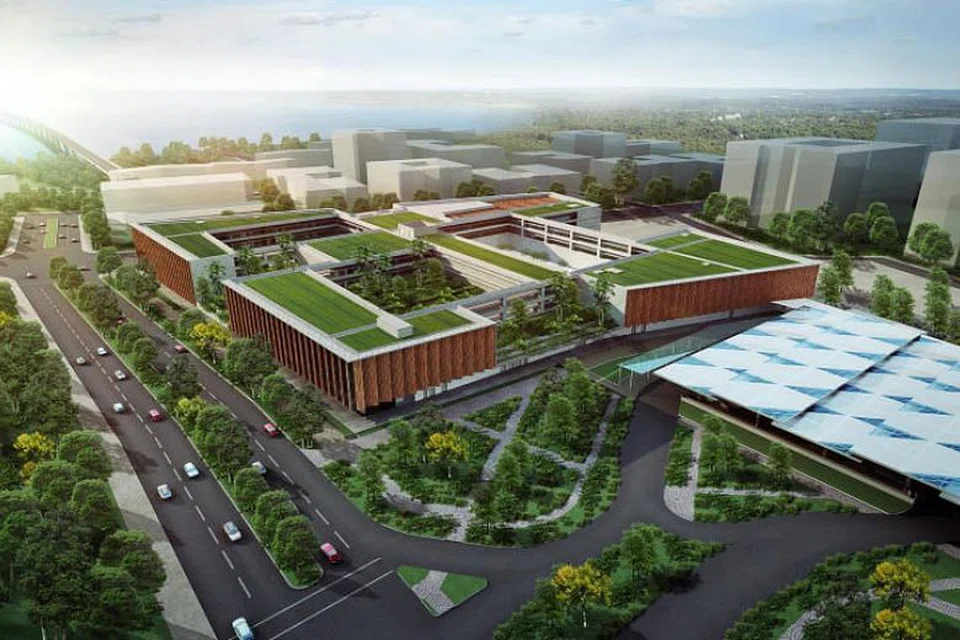 RTS LINK: Gambaran artis bagi stesen Woodlands North yang akan menjadi sebahagian Sistem Transit Laju (RTS) Johor Bahru-Singapura.