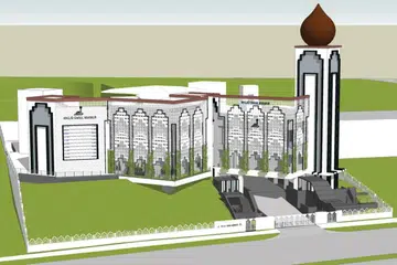 LAKARAN BARU SETELAH PROJEK PENINGKATAN SIAP: Masjid Darul Makmur di Yishun Avenue 2 ini sedang menjalani kerja peningkatan dan boleh menampung sehingga 4,600 jemaah apabila siap kelak. 