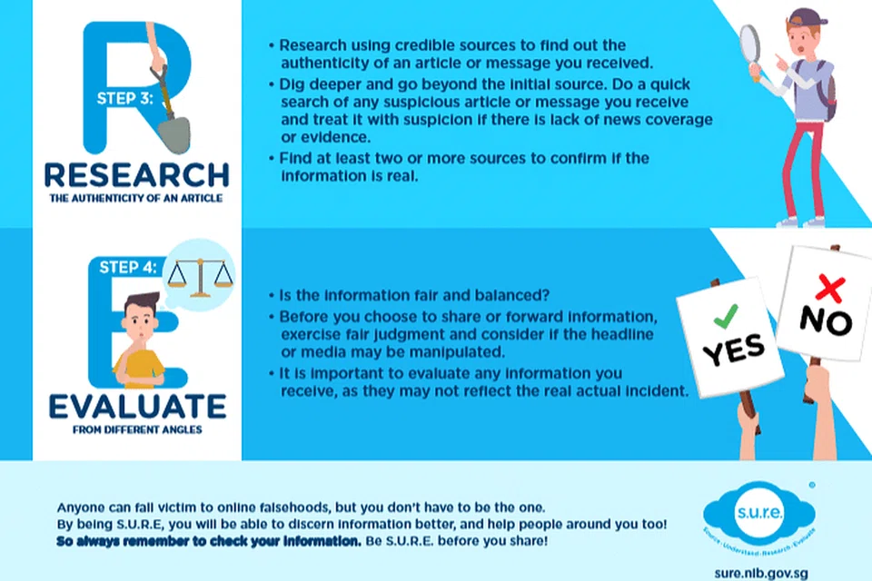 NLB berpesan kepada orang ramai agar berjaga-jaga dan tidak menjadi mangsa penipuan, maklumat salah, dan campur tangan dalam pilihan raya Singapura.