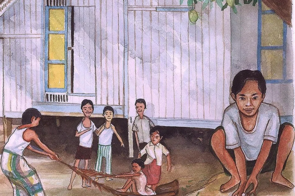 MAINAN ANAK KAMPUNG: Anak-anak kampung biasanya membuat mainan sendiri. Antara permainan kegemaran Encik Sidek ialah guli yang dibeli pada harga lima sen untuk 10 biji. - Ilustrasi OPUS EDITORIAL