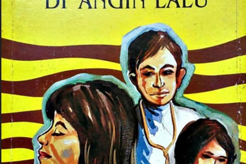 Kulit buku edisi pertama ‘Dedaun Hijau Di Angin Lalu’ cetakan Pustaka Nasional pada 1987.