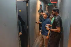 PANTAU OPERASI: Menteri Negara (Ehwal Dalam Negeri merangkap Pembangunan Negara), Profesor Madya Dr Muhammad Faishal Ibrahim, menyertai operasi mengesan dan membanteras penyalahgunaan dadah di sebuah kelab karaoke KTV di Geylang pada 5 Januari.