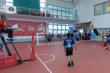 MENCARI BAKAT BARU: Dalam memperluaskan lagi bakat pemain sepak takraw setempat untuk disertakan dalam skuad nasional, Perses telah menganjurkan Kejohanan Antara Regu Terbuka kelmarin. - Foto BH oleh IQBAL FAIZAL
