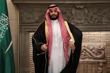 Putera Mahkota Arab Saudi, Mohammed bin Salman ketika majlis menandatangani perjanjian di Maximos Mansion, Athens, Greece, pada 26 Julai 2022. 