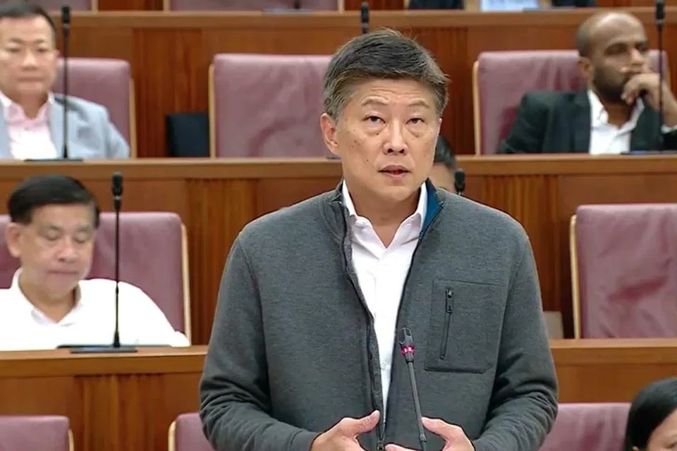 Setiausaha Agung Kongres Kesatuan Sekerja Kebangsaan (NTUC), Encik Ng Chee Meng, di Parlimen pada 25 Februari.