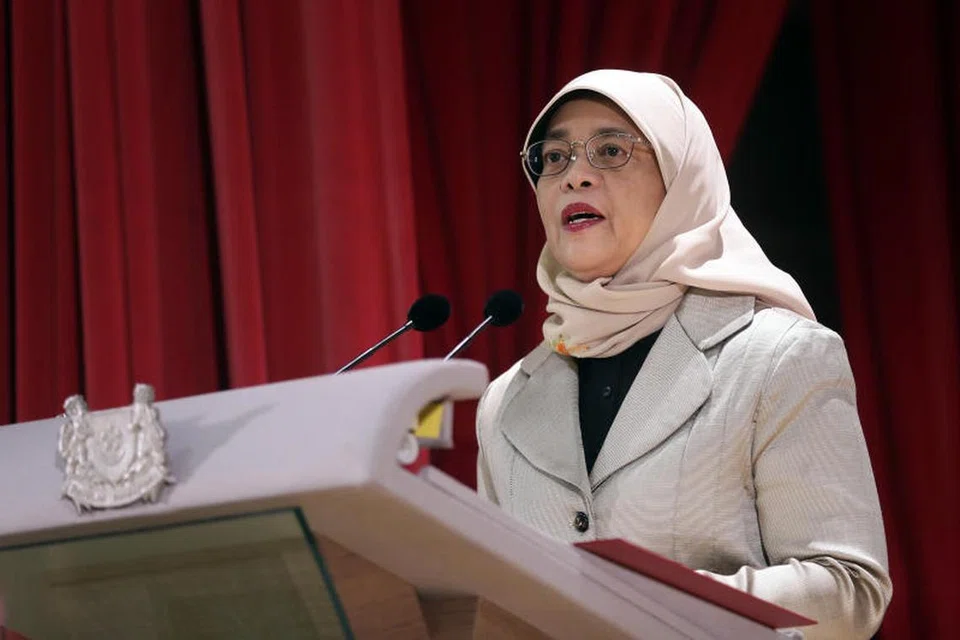 HARGAI PELUANG BERKHIDMAT: Presiden Halimah Yacob berkata beliau akan sentiasa hargai kenangan indah dan pengalaman yang telah dilaluinya sebagai Presiden Singapura.