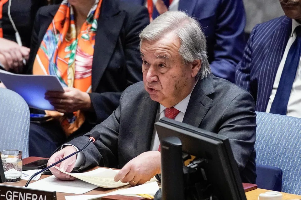 LANGGAR UNDANG-UNDANG: Setiausaha Agung Pertubuhan Bangsa-Bangsa Bersatu (PBB), Encik Antonio Guterres, mendakwa terdapat pelanggaran undang-undang antarabangsa di Gaza dan menggesa gencatan senjata segera.